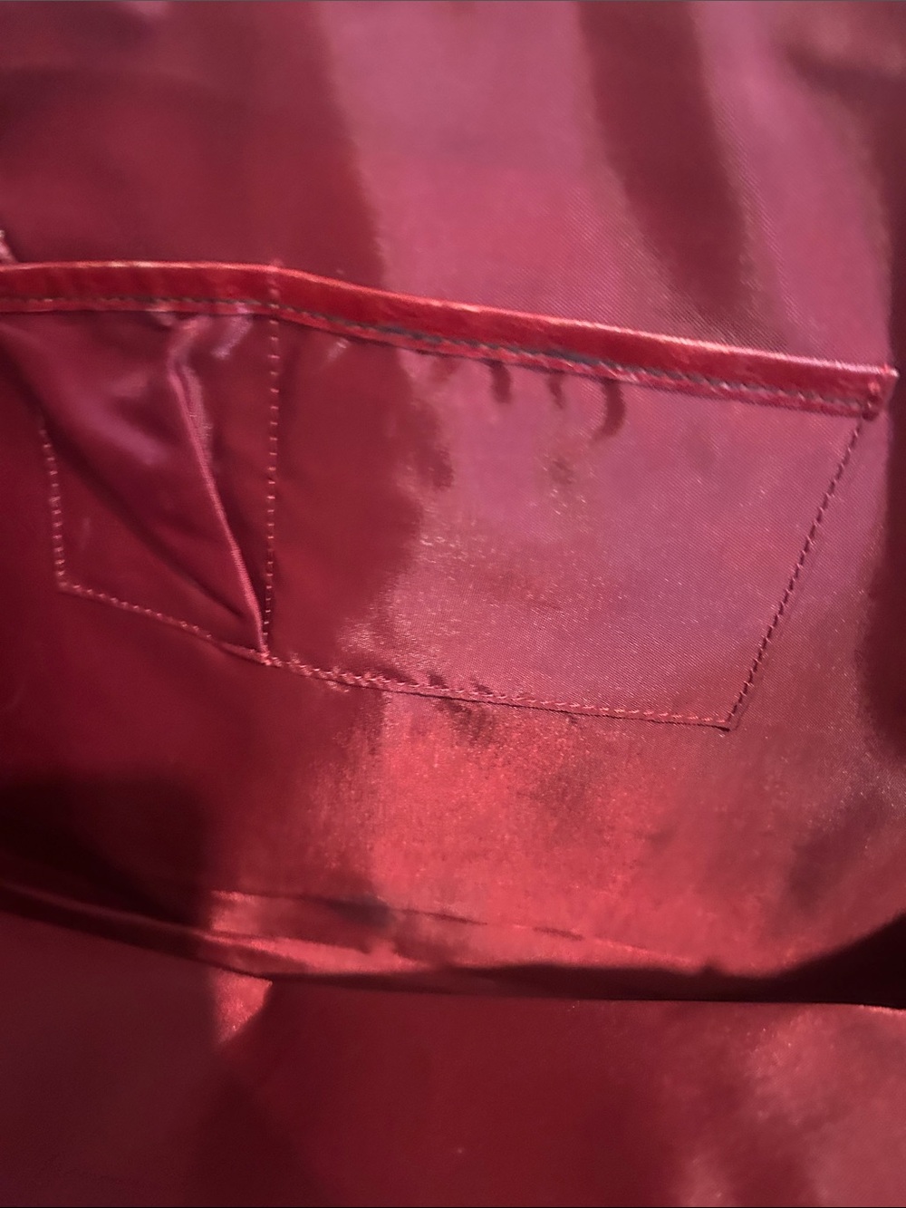 Pelle Studio Burgundy Fuax Leather Tote Bag with Top Handles - Picture 8 of 9